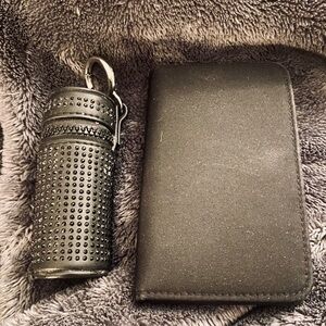 Black Studded Keychain and Wallet Set